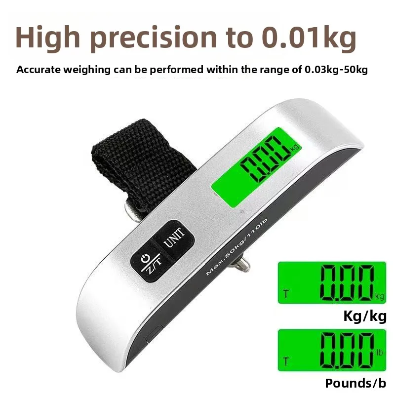 Accurate and portable luggage scale, handheld electronic fishing and express delivery dedicated hook scale for packages