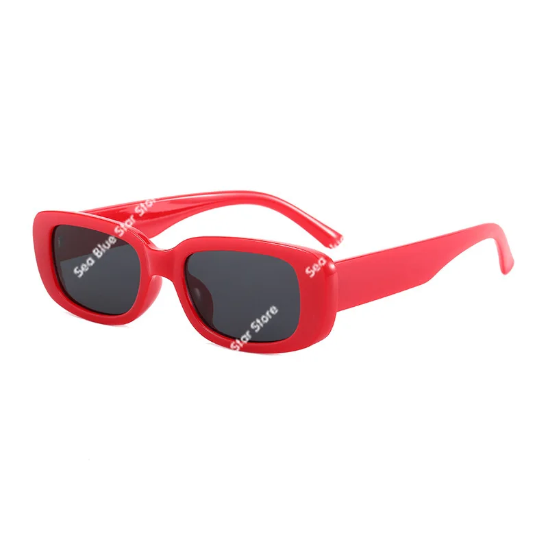 New trendy small frame sunglasses square jelly color fashion street sunglasses women's high-end cross-border sunglasses