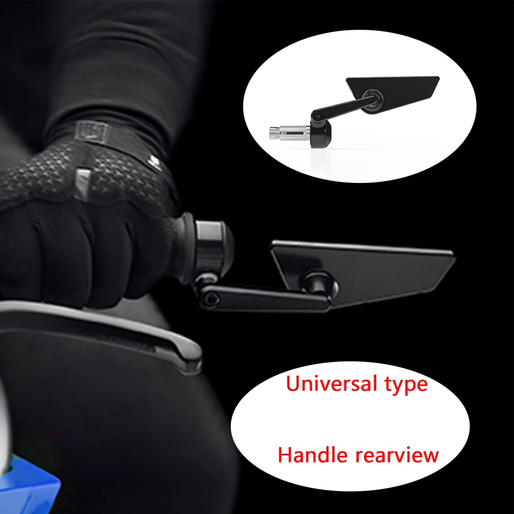 Universal for Yamaha for Kawasaki Motorcycle Modified Handlebar Mirror High Definition Large Field of View CNC Aluminum Alloy