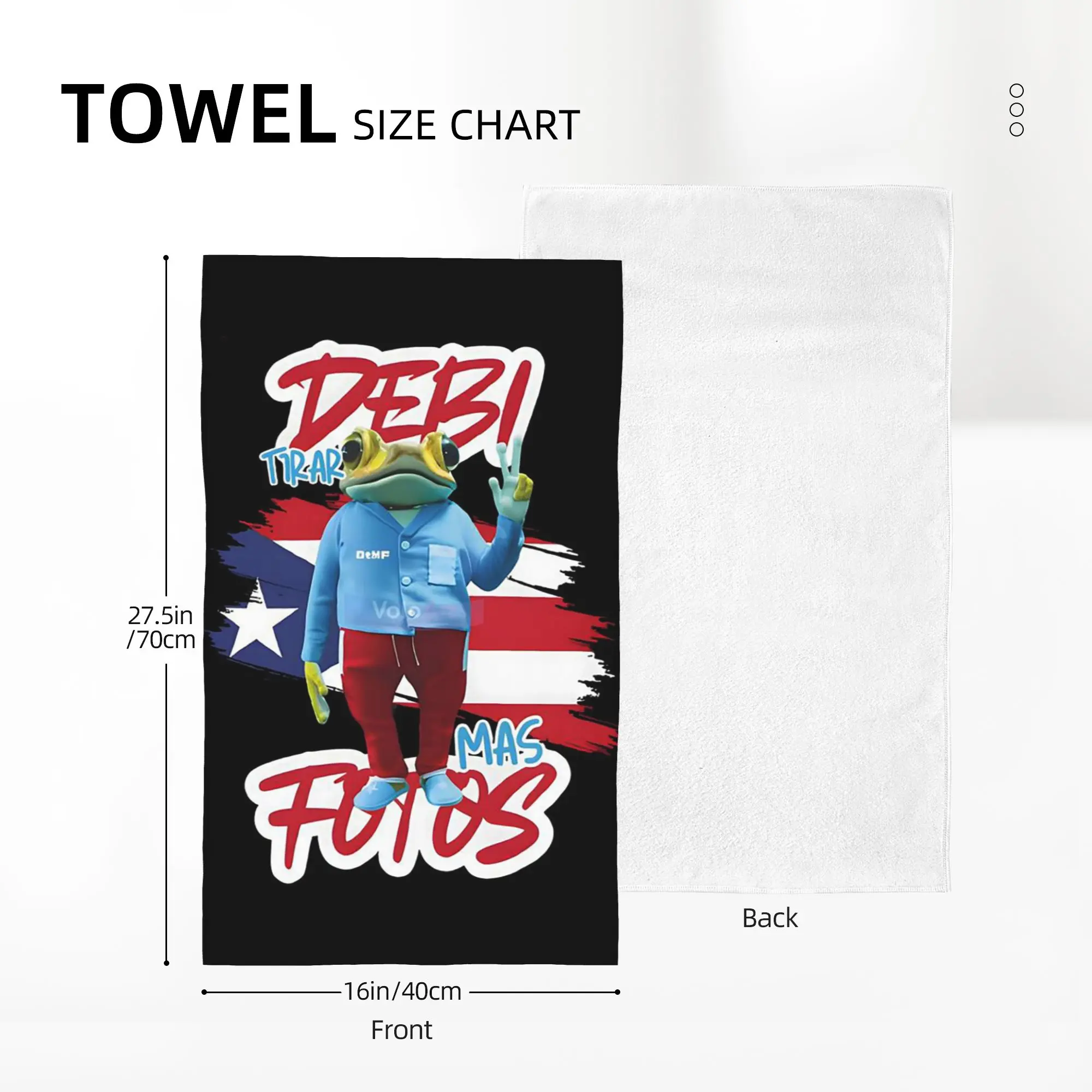 Custom Bad Bunny DTMF Debi Tirar Mas Fotos Soft Face Towel Quick Dry Pool Bath Cotton Towels Absorbent Quick
