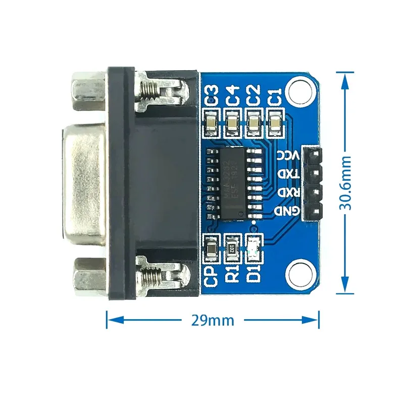 MAX3232 RS232 إلى TTL وحدة تحويل المنفذ التسلسلي أنثى DB9 موصل MAX232 وامض مجلس لاردوينو