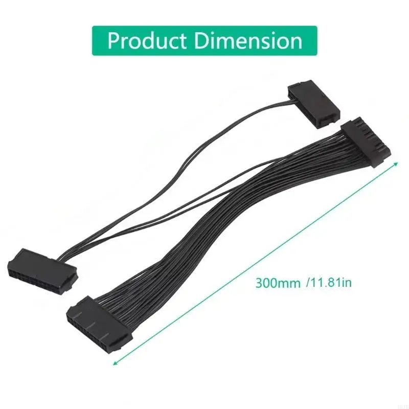 40JB Netzteilkabel 24 Pin männlich 1 bis 3 Anschluss weiblicher Netzteil Splitter