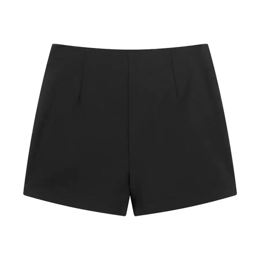 블라 하이웨이스트 슈퍼오트 핫팬츠 여성 봄 여름 패션 타이트핏 캐주얼 팬츠 한국 스타일 스트레이트 레그 지퍼