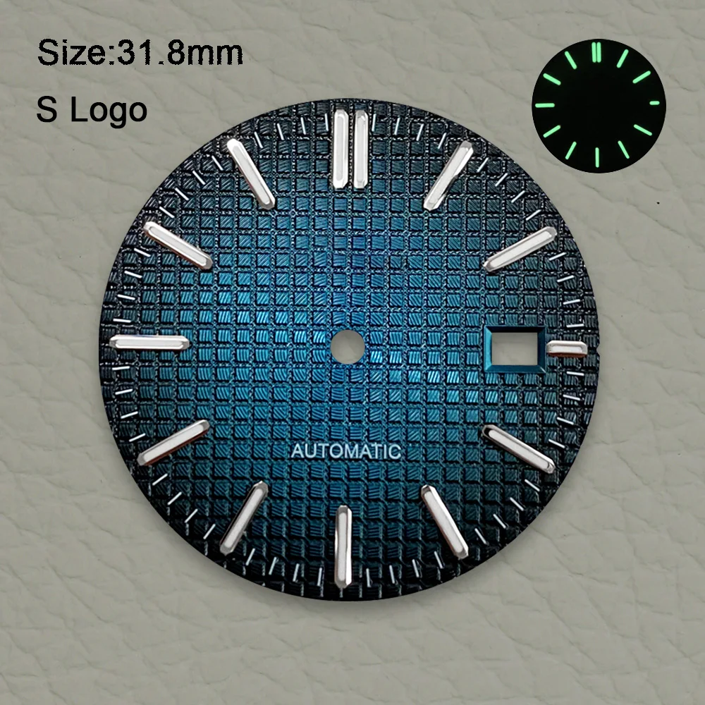 جديد 31.8 مللي متر S شعار الطلب مناسبة ل NH35 NH36 الحركة اليابانية الأخضر مضيئة ساعة عالية الجودة تعديل الملحقات