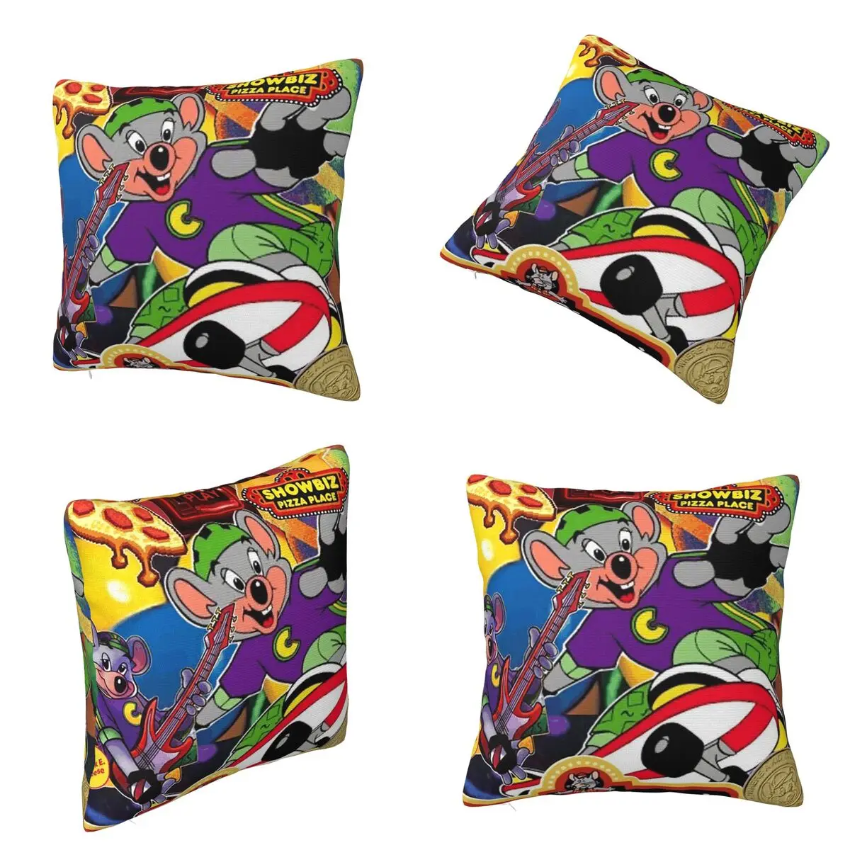 Chuck E Cheese Square Pillowcase Cushion Cover Pillow Case Throw Pillow Cover for Home Bedroom Car