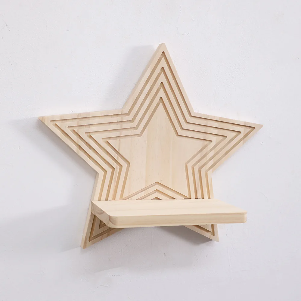 

Wooden Wall Shelves Plant Display Floating Shelf Rustic Wall Mounted Storage Rack for Home Decor,Bedroom & Living Room