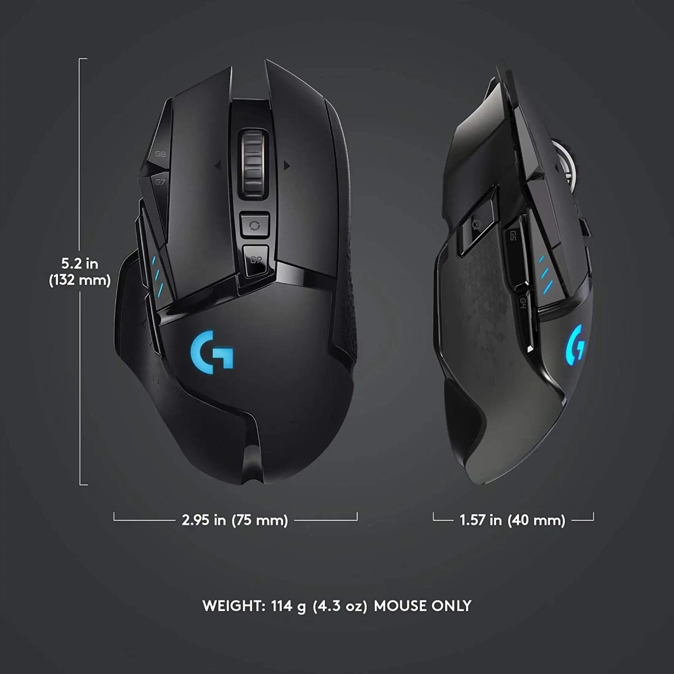 ماوس الألعاب الأصلي G502 HERO Logitech RGB تنافسي FPS Battle Royale هدية لصديقها/الرجال 11 أزرار قابلة للبرمجة