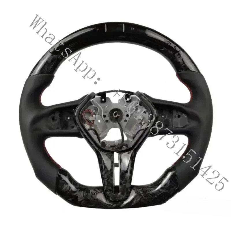 

Suitable Forged Carbon Fiber Leather LED Steering Wheel, hot seller Q50 car steering wheel