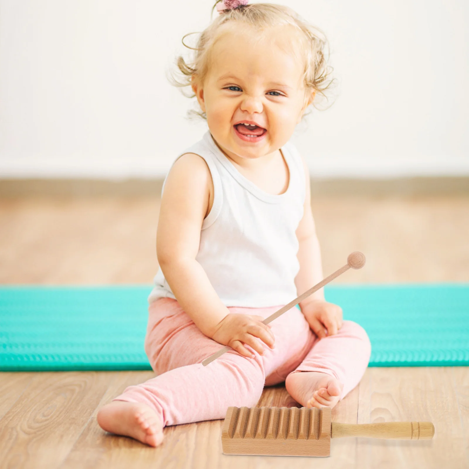 

1Set Wooden Guiro Musical Instrument for Kids Educational Percussion Tone Block Develop Creativity and Rhythm Wood Guiro