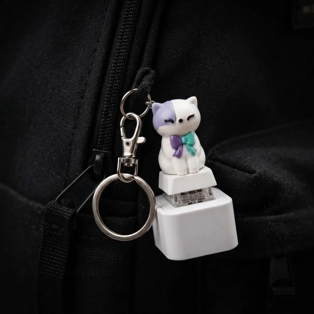 Rechargeable Screaming Goat Key Chain Sound-Effect Anti-Stress Mechanical Key Cap Pocket-Sized Battery-Powered Fidget Button