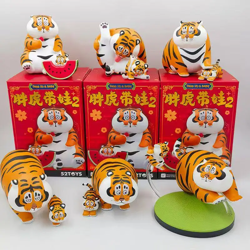 

52Toys Blind Box Fat Tiger Figure I Am Not Fat Tiger Series 2 Collectible Trendy Toy Desktop Decor Ornament For Adult Collector