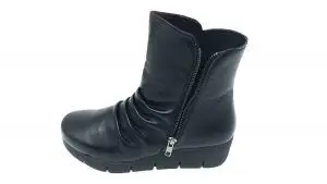 Ankle boots/boot/Aback/woman/leather/zipper/platform 5cm zipper made of genuine leather