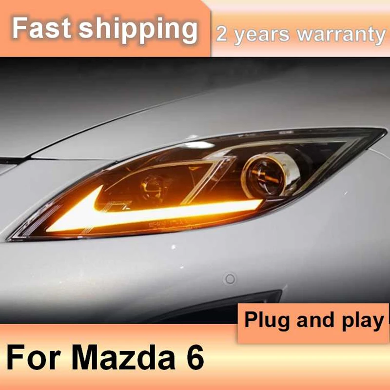 

Автомобильные аксессуары для фар Mazda 6, 2009-2016, фары Atenza, DRL, указатель поворота, линза проектора ближнего и дальнего света