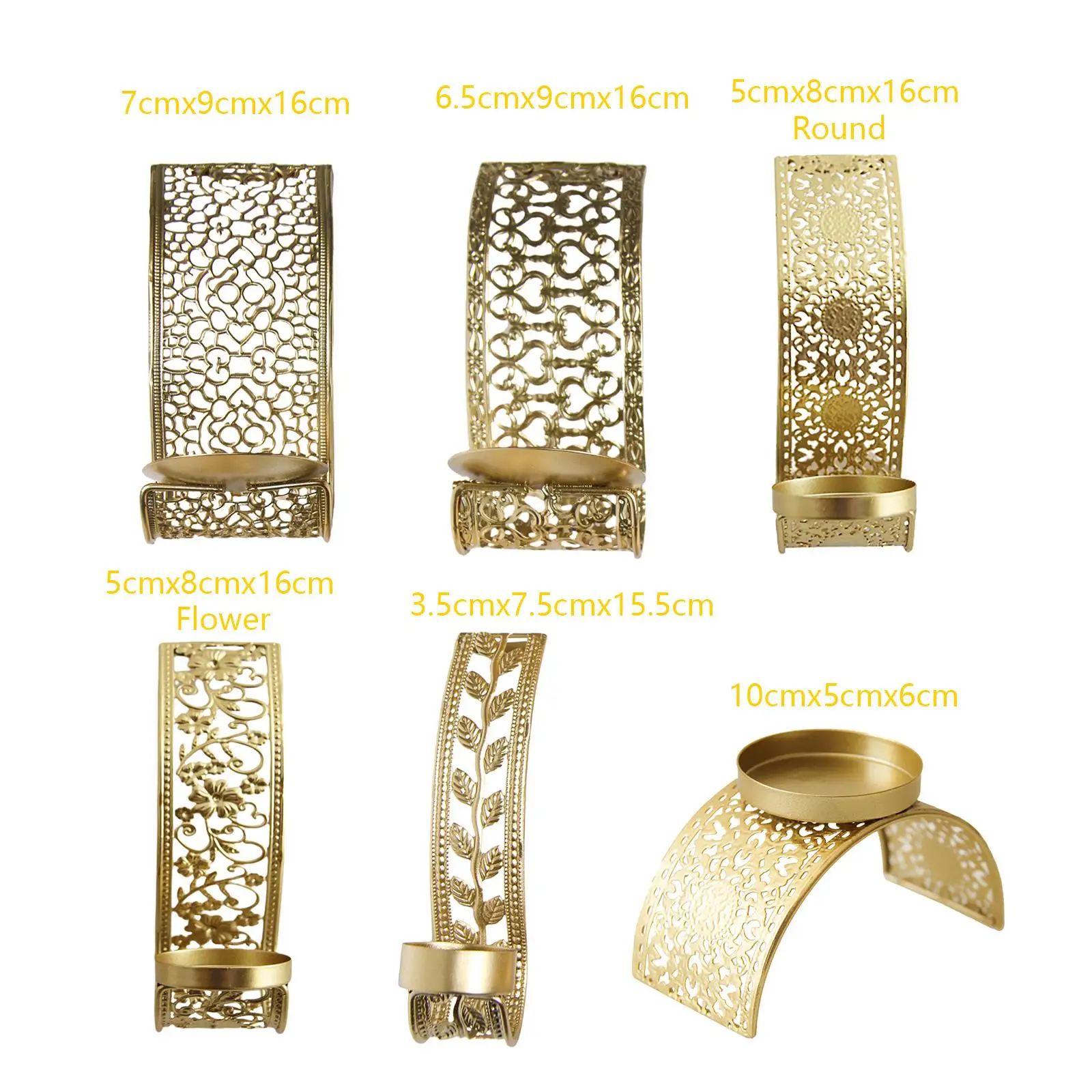 Luxury Candle Sconce Centerpiece Pillar Candles Tea Light Iron Candlestick Holder for Pathway Indoor Bedroom Yard Wedding