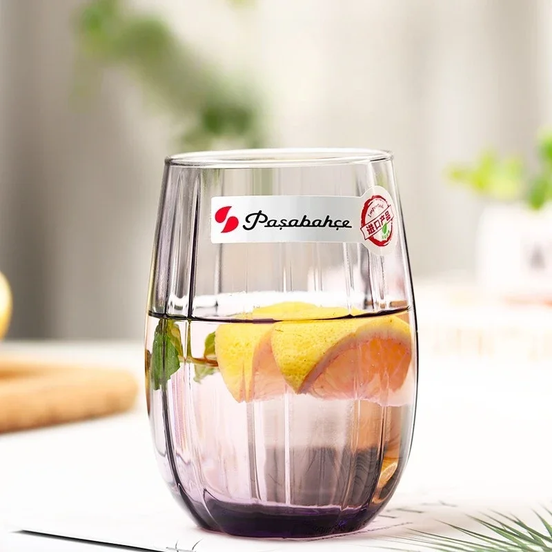 1PC Instagram retro transparent glass water cup for women, summer-style coffee cup for couples, high appearance level