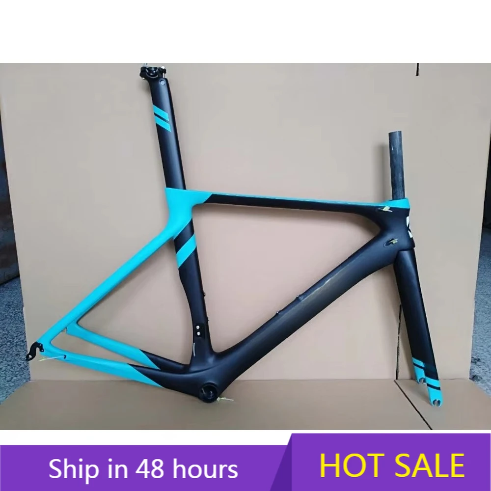 

YTYIN Full Carbon Fiber Road Frame T1000 Bicycle Frame DI2 OEM Carbon Road Frame 50.5/53/56cm Matte Glossy
