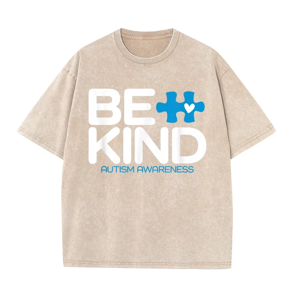Autism Be Kind Shirt Women Men Kids Awareness T-Shirt Men's Short Shirts Anime Big Size Round Summer Top Humor Graphic Tee