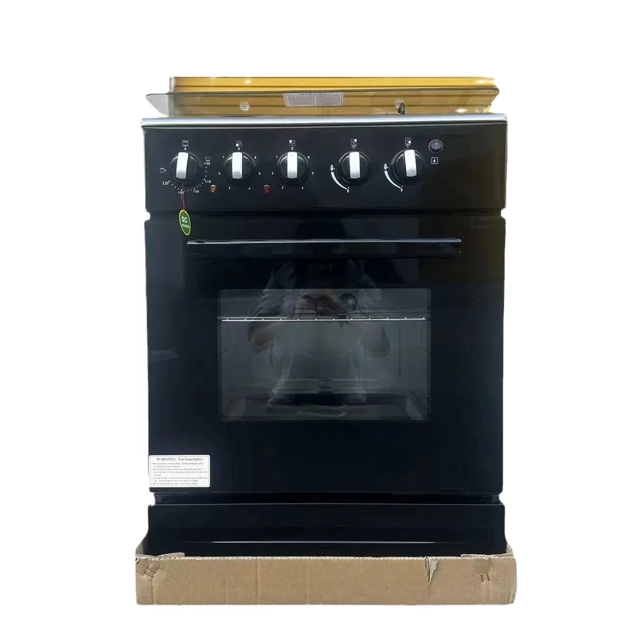 Hot four-burner stove multifunctional household 40L upright gas cooker connecting oven