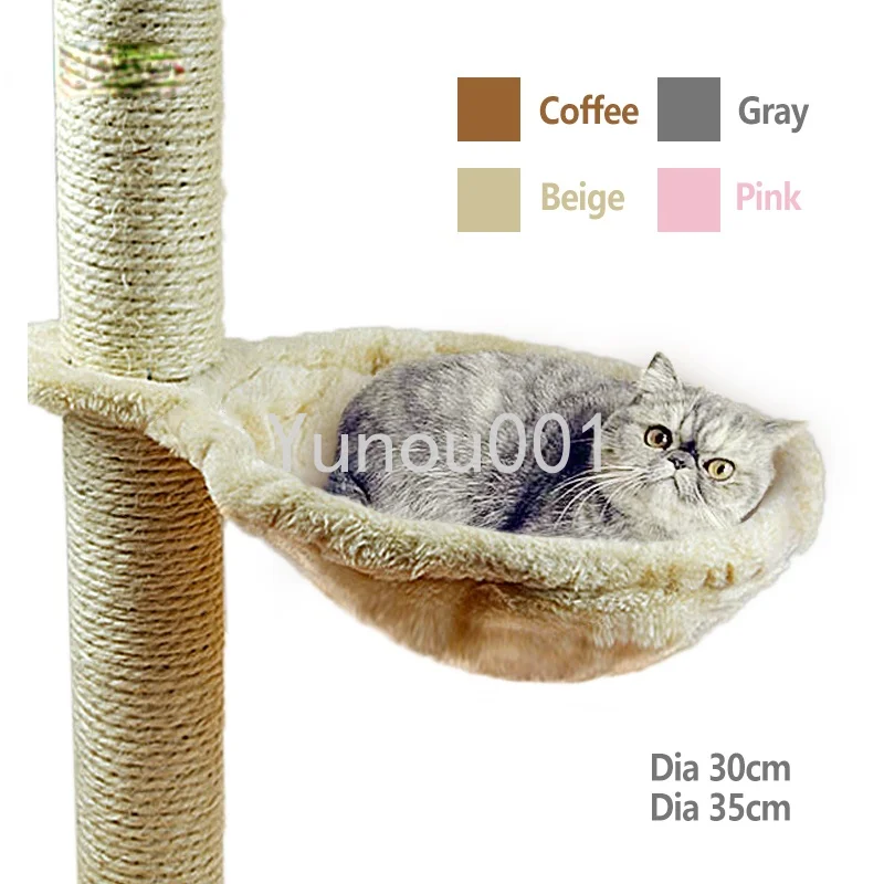 

Soft Cat Hammock, Hanging Thick Plush 4-color Large Capacity Diameter 30cm/35cm Pet Bed, Big Cat