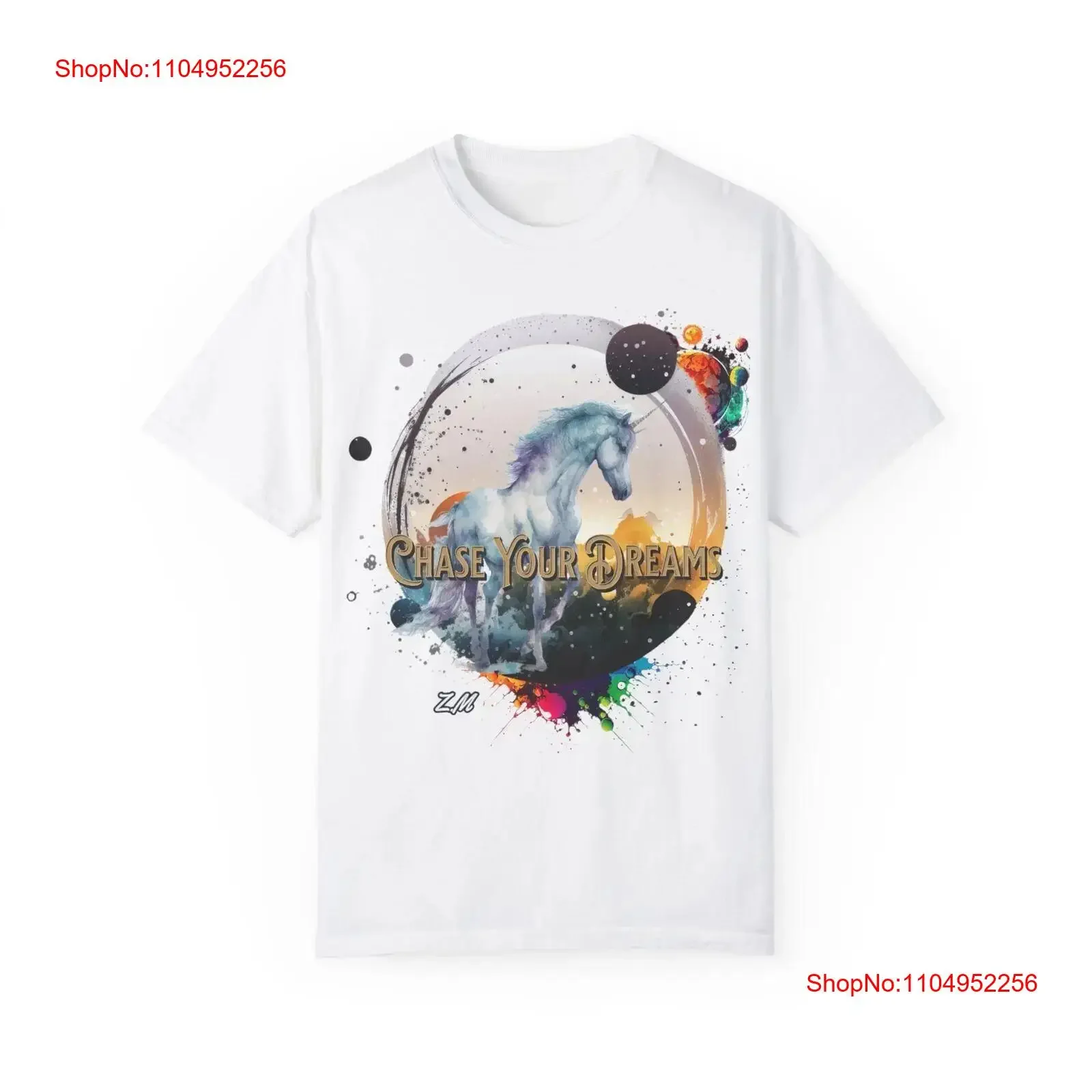 مطاردة أحلامك الملابس مصبوغ تي شيرت ملهمة الحصان تصميم خمر غسلها امتدت لينة مريحة أوم أنيقة