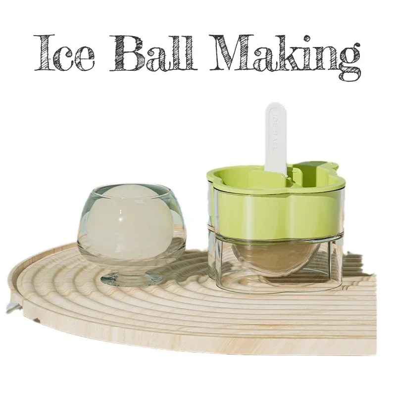 

1PC Large Ice Ball Maker Mold with Stick 4cm Smooth Ball Persistent low temperature For Cocktail Ice Cream Make Kitchen Supplies