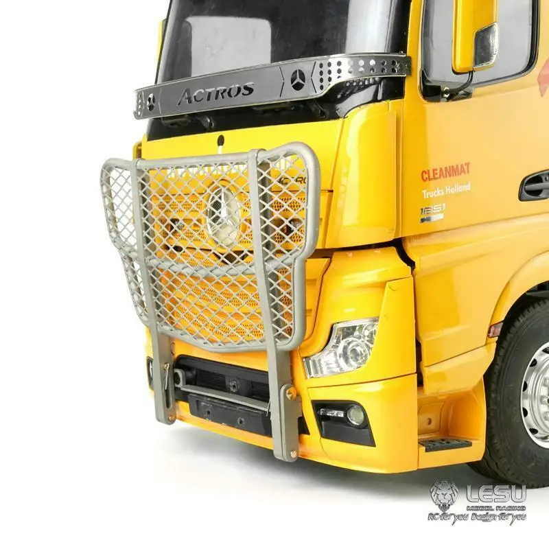 Metalen Voorbumper Lesu Voor 1/14 Rc Tamiya Actros Benz 1851 Highline 3363 Tractor Vrachtwagen Diy Model Auto