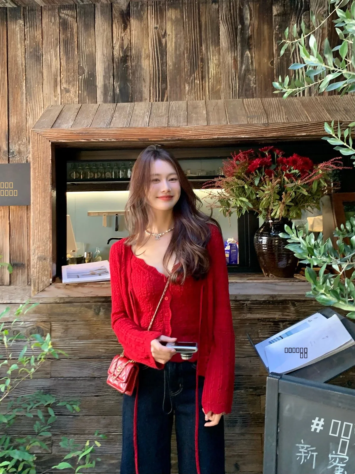 

Комплект: вязаный жилет с вырезами и поясом, свитер с V-образным вырезом, женский, свободный крой, с длинными рукавами, укороченный, для весенних прогулок в саду.