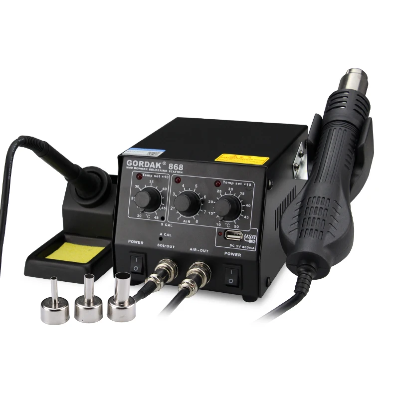 868 SMD Hot Air Soldering Station Constant Temperature Heat G u n Electricity Soldering Iron Desoldering Station