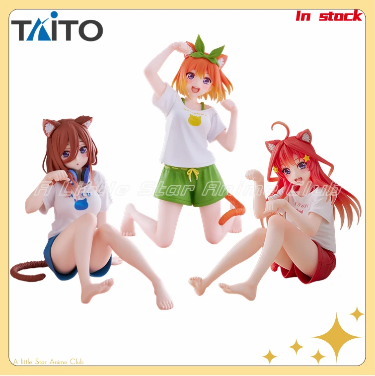 

In Stock Original TAiTO Desktop Cute The Quintessential Quintuplets Nakano Miku/Nakono Yotsuba/Nakano Itsuki Cat Homewear Models
