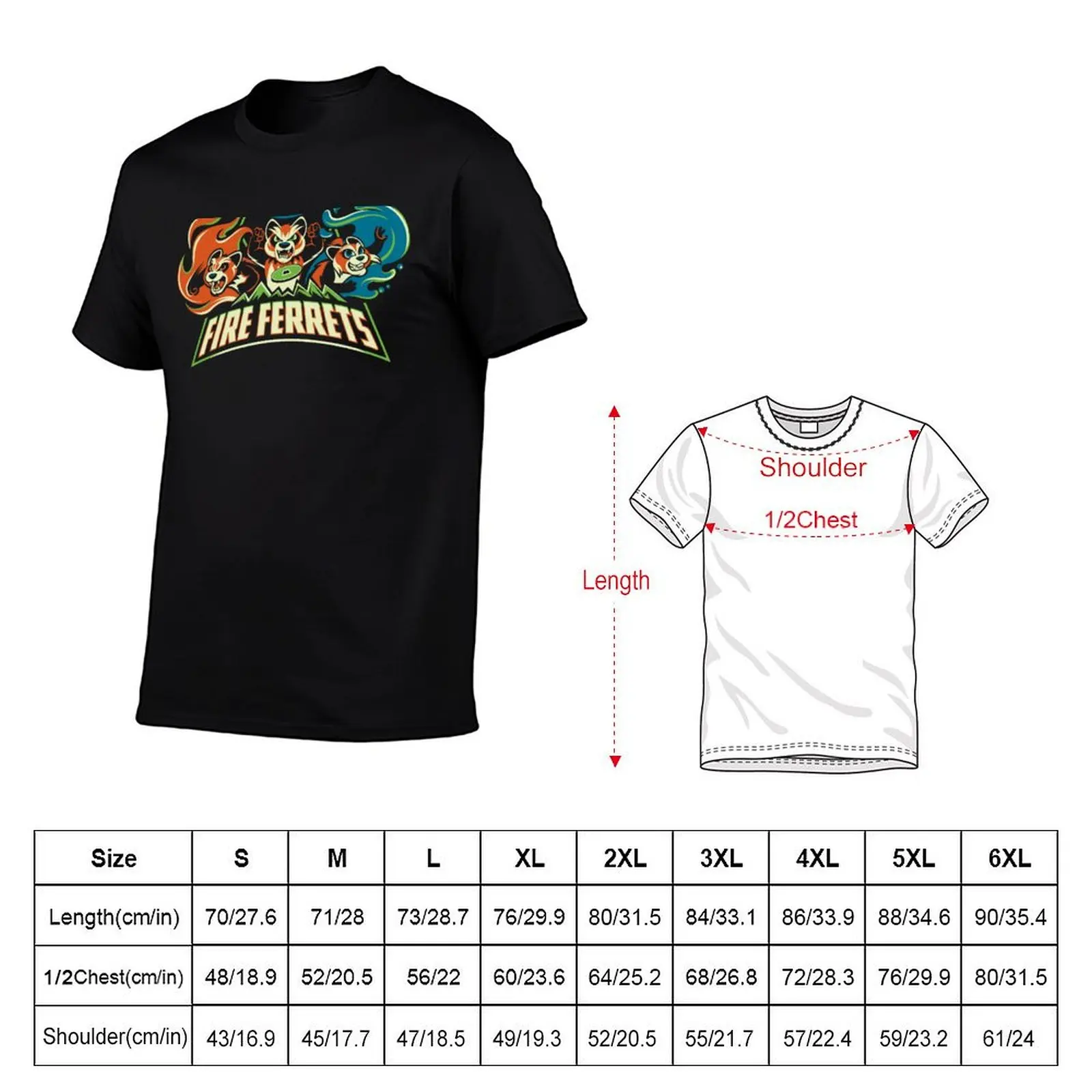 Ferrets! Fire T-Shirt Casual Trendy Streetwear Tee Shirt