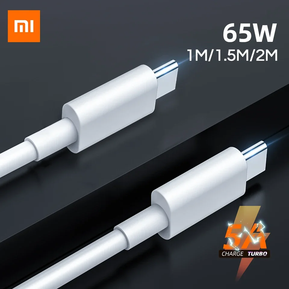 كابل Xiaomi Usb من النوع C 6A 120 وات سلك شحن سريع Usbc إلى Usbc شاحن توربو Xioami 13 12 11 10S Poco F3 X3 Pro Redmi 10X K30