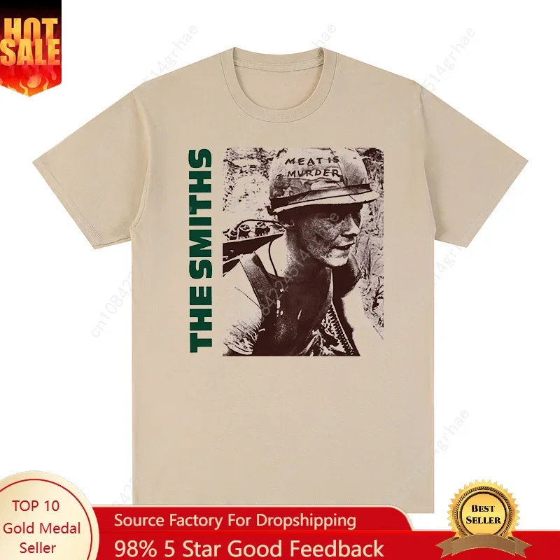 The Smiths Meat Is Murder Morrissey Marr 1985 Punk Rock Band vintage T-shirt Cotton Men T shirt New TEE TSHIRT Womens Tops