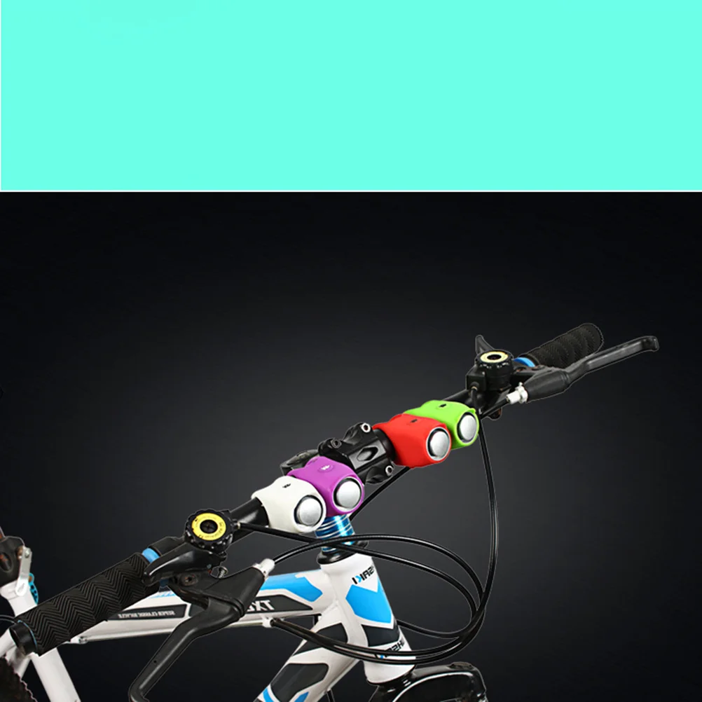 

Mini Electric Bike Horn Silicone Cover 6 Modes Loud Clear Sound Handlebar Mount for Mountain Road Bike Electric Bell 5 Colors