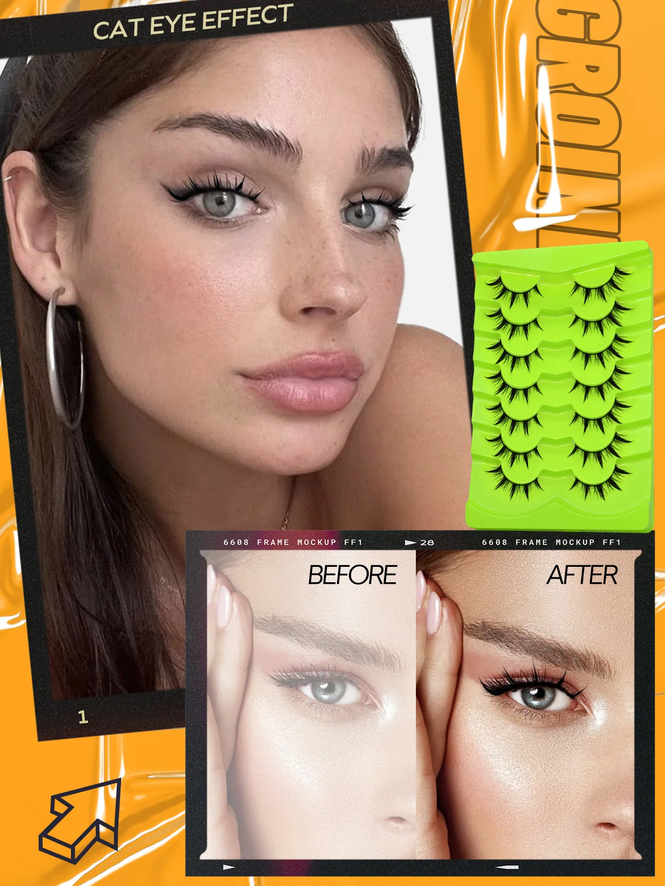 Veltrinay Manga Lashes Natural Look Anime False Eyelashes Individual Wispy Fake Lashes Korean Eyelashes Makeup
