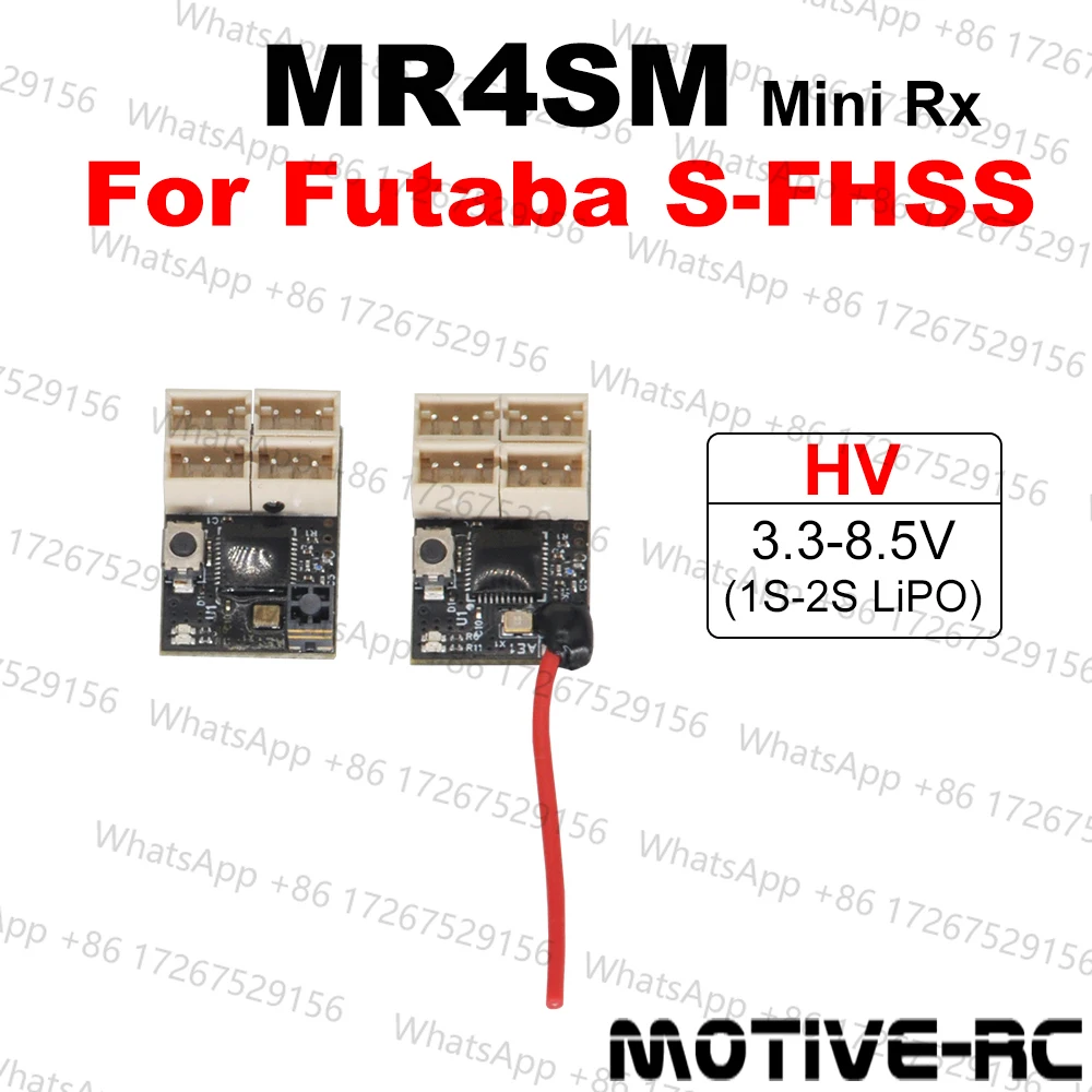 MR4SM 2.4G HV S-FHSS Mini Receiver Tower Antenna High Speed 6.8ms Low Latency SBUS For Futaba 3PV 4PLS 4PX 4PV 4PM 10PX RC Car