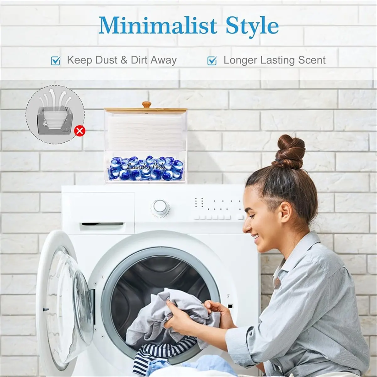 

Новый акриловый держатель для белья с выдвижным ящиком и бамбуковой крышкой, прозрачный акриловый контейнер для белья большой емкости