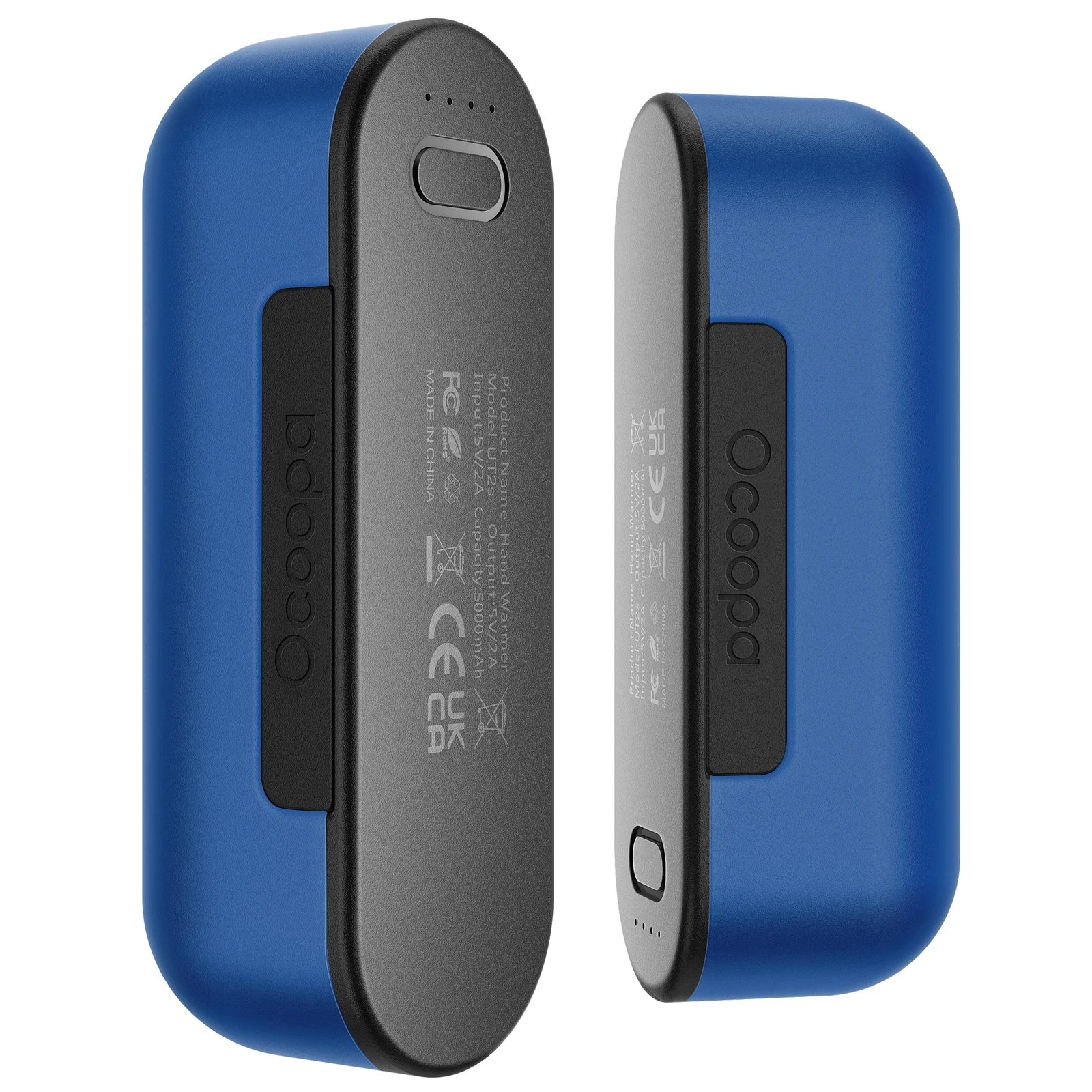 OCOOPA Chauffe-Main Rechargeable 5200mAh - Double Face Chauffant, 5 Niveaux Jusqu'à 55°C, Portable USB-C, Idéal Raynaud, Extérieur, Cadeau Hiver