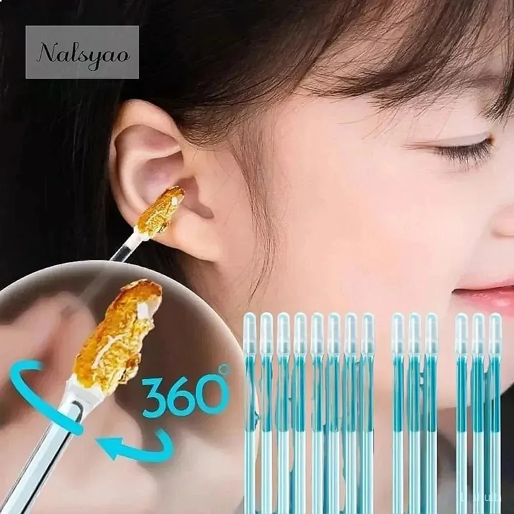 24Pcs Disposable Silicone Ear Wax Remover Sticky Ear Pick for Kids Adults Safe Ear Cleaner Adhesive Earpick