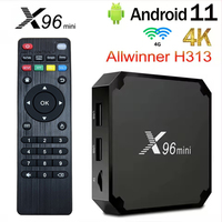 Original X96 mini tv box Android 11.0 H313 S Quad Core 2GB 16GB 4G WiFi 4K UHD HDR 10 H265 multimedia player TV Box