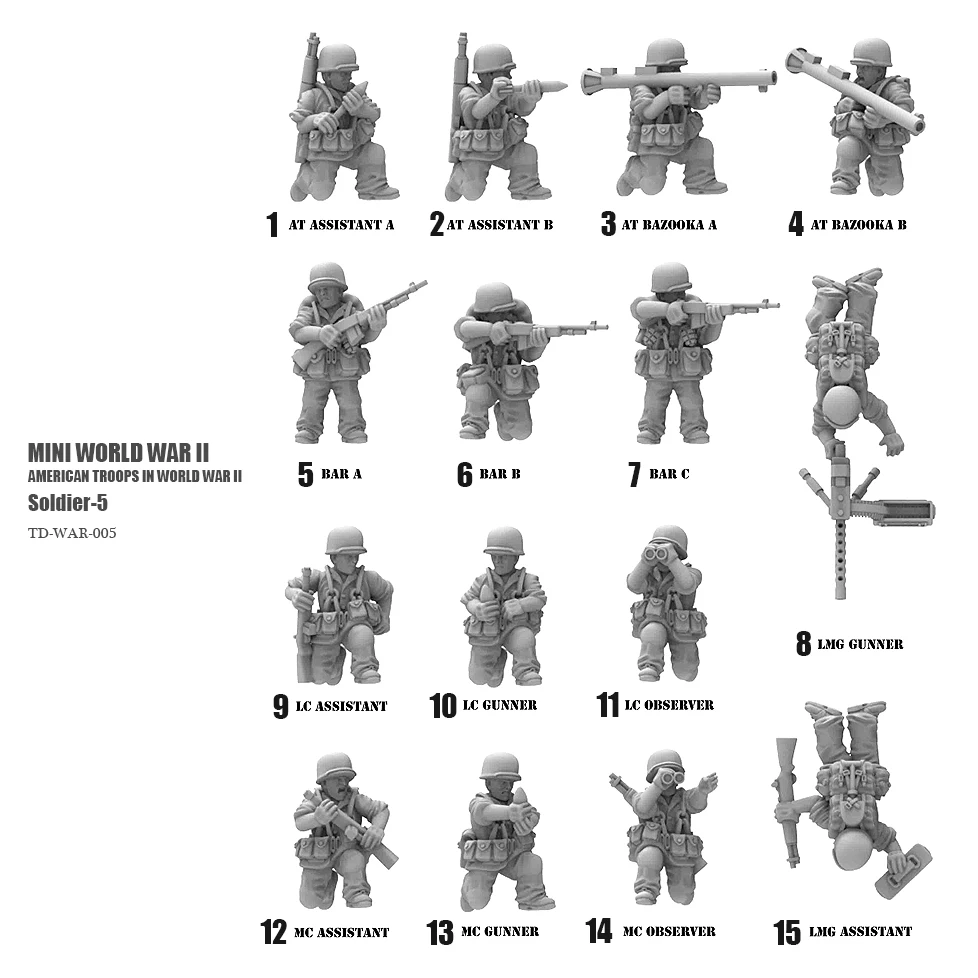 

38MM 3D Printing One Piece Model Resin Soldier model kits figure colorless and self-assembled TD38-WAR-005