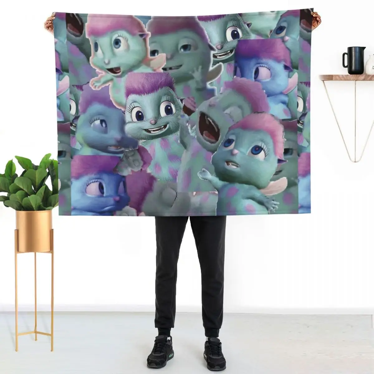 Bibble Collage Throw Blanket Ultra Soft Flannel Fleece Blanket for All Seasons