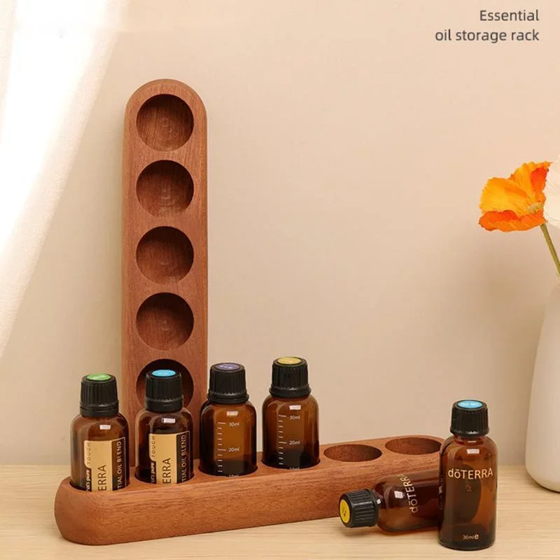 

Ebony Essential Oil Display Rack Desktop Cosmetics Storage Box Essential Oil Bottle Coconut Oil Storage Base