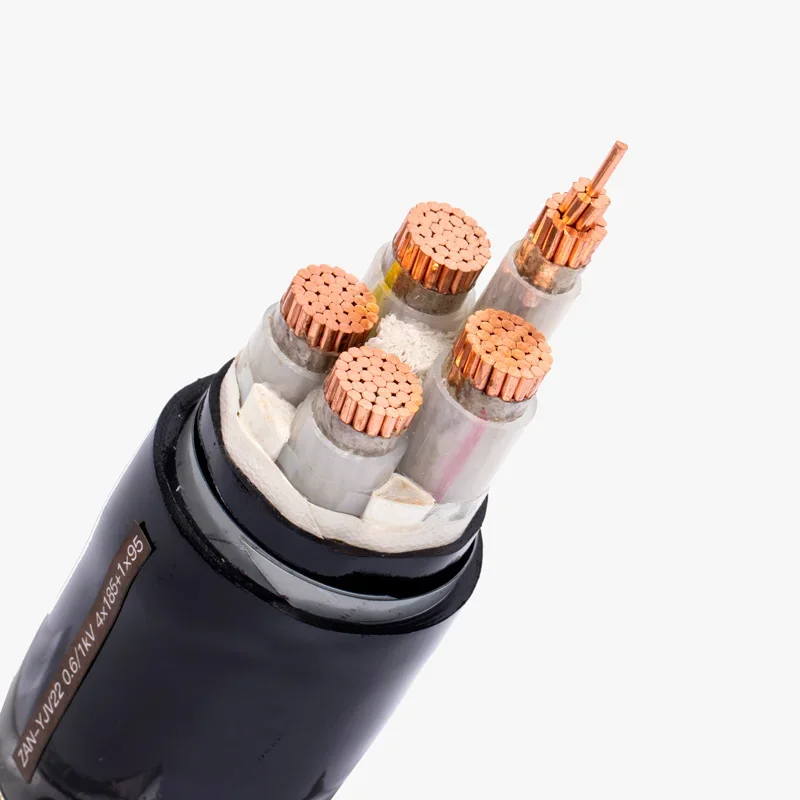 4 Core 0.6/1kV XLPE Insulation PVC Jacket Copper Class A Flame Fire Resistant Low Tension Xlpe Insulated Electric Power Cable