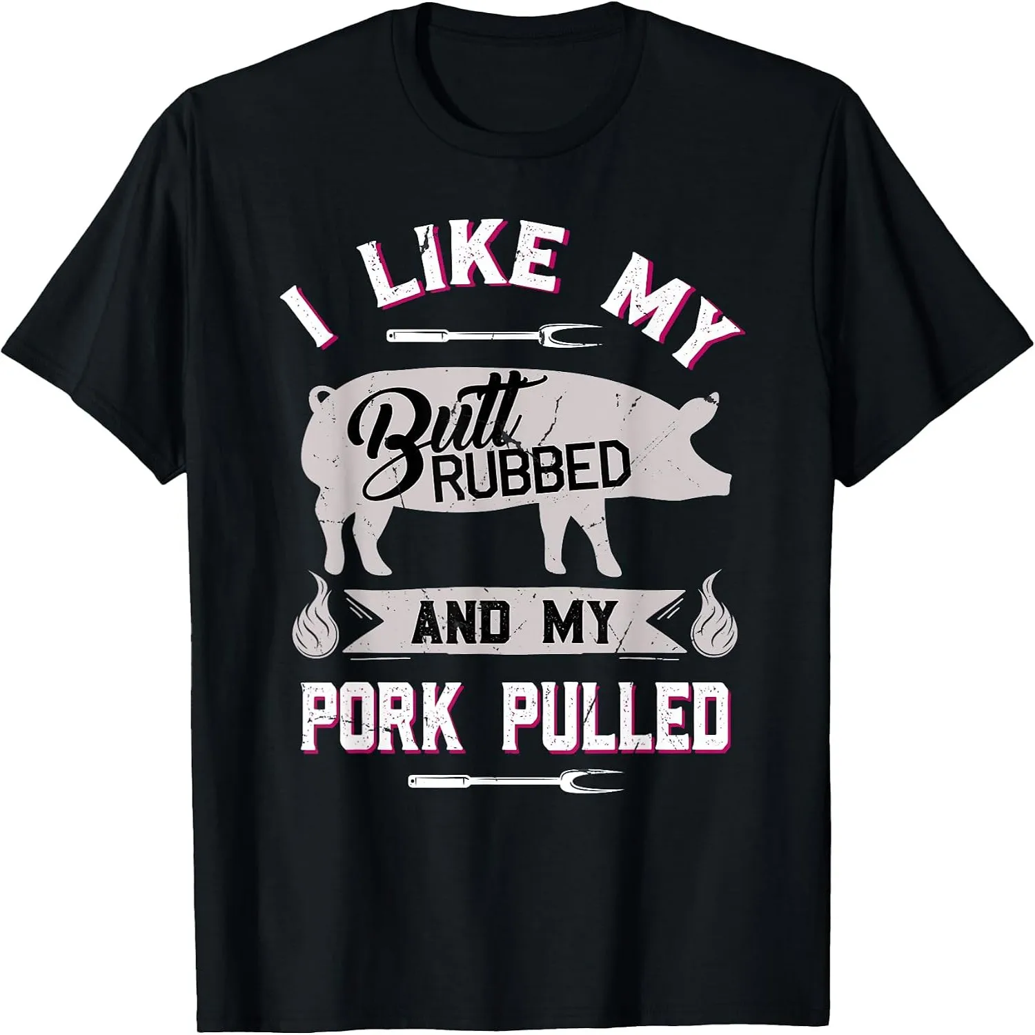 Funny BBQ Grilling Quote Pig Pulled Pork T-Shirt Small