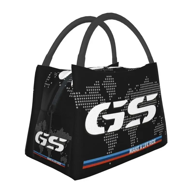 

Make A Life Ride GS Motorcycle Adventure Thermal Insulated Lunch Bag Women Portable Lunch Tote Storage Meal Food Box