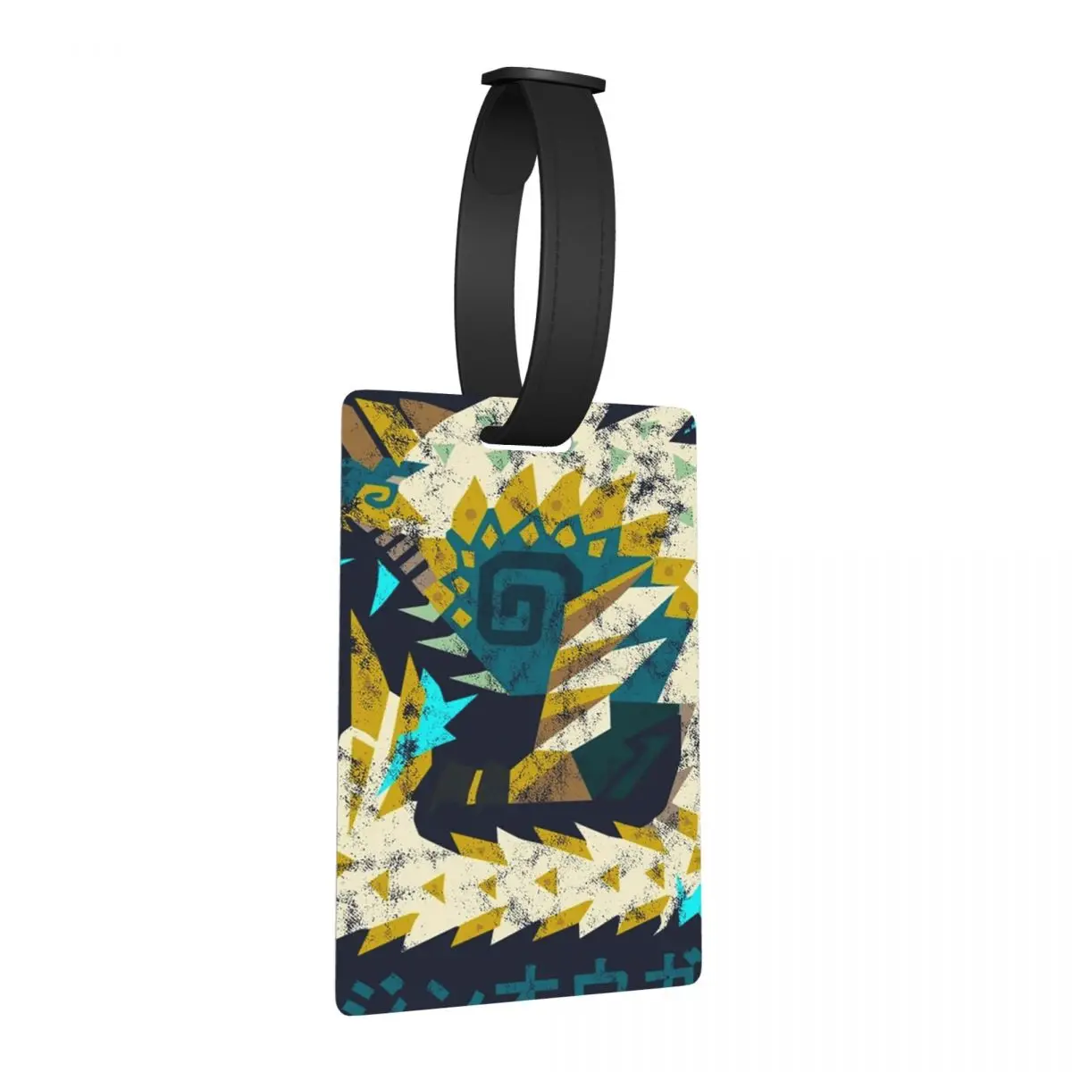 Monster Hunter World Iceborne Zinogre Kanji علامات الأمتعة حقيبة أمتعة محمولة الصعود علامة التسمية حامل معرف اسم العنوان #1