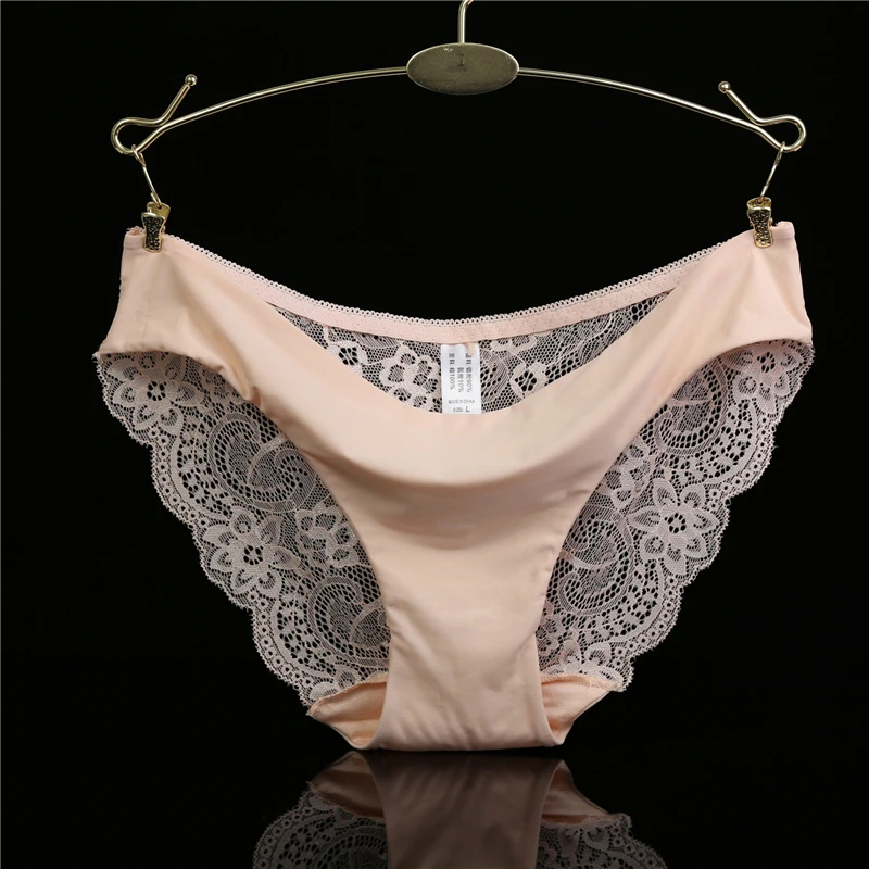 Woman Lace Panties Sexy Transparent Panty Low-Rise Cotton crotch Briefs Plus Size Ladies Underwear Intimates New Hot Sale