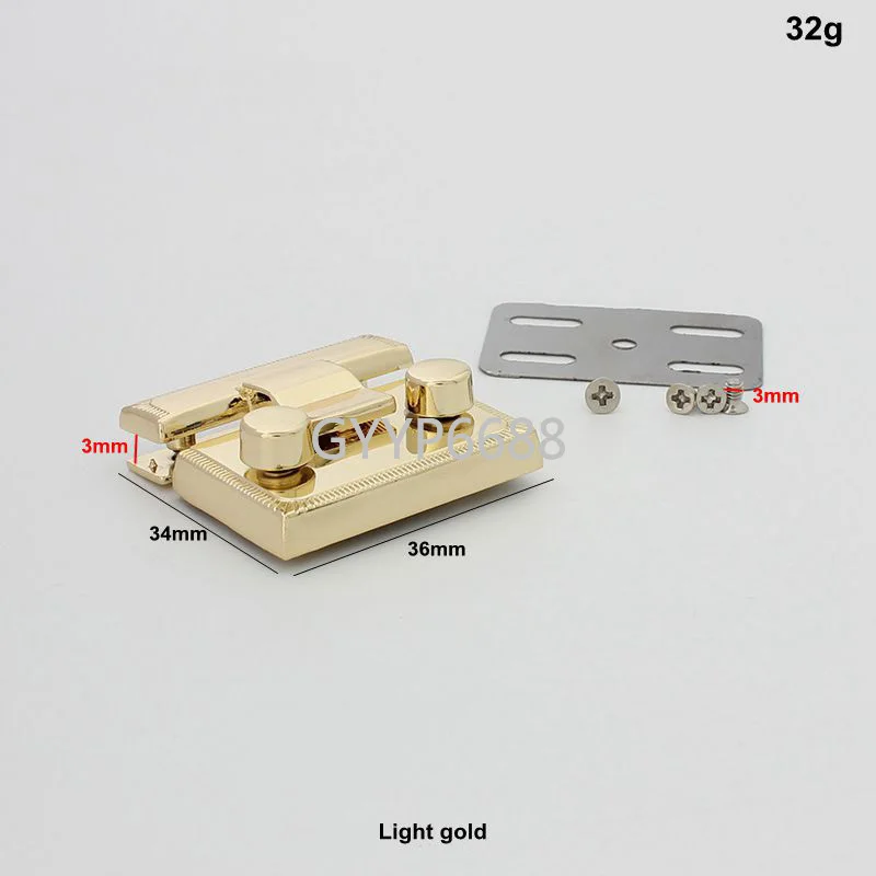 1-5 sets 4 Size rectangle multiple choice press lock for luxury bag chain key lock  strap bag accessories