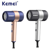 Kemei Hair Dryer 1800W Portable Lightweight Blow Dryer Fast Drying Negative Ion Hairdryer Blowdryer Heat Settings for Home Use