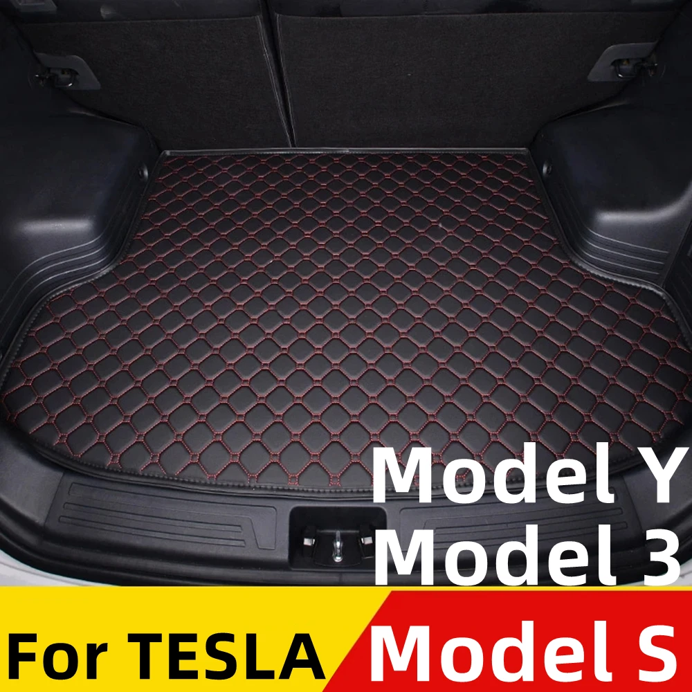 Car Trunk Mat For Tesla Model Y Model 3 Model S Waterproof Rear Cargo Cover Carpet Pad AUTO Parts Tail Accessories Boot Liner